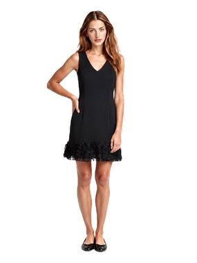 Black Sheath, Size 10, Ruffle Hem